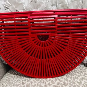 New Red Bamboo Arc Bag